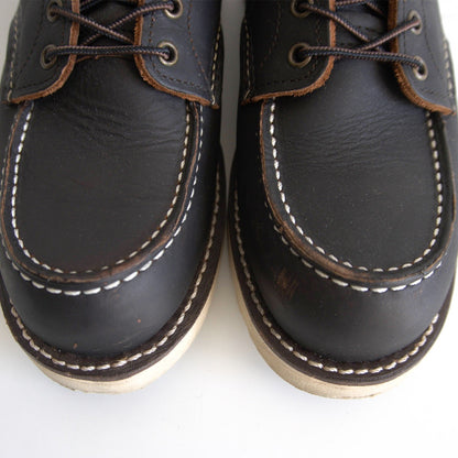 REDWING 8849 6inch Classic Moc Toe Boots Black Size 8.5D