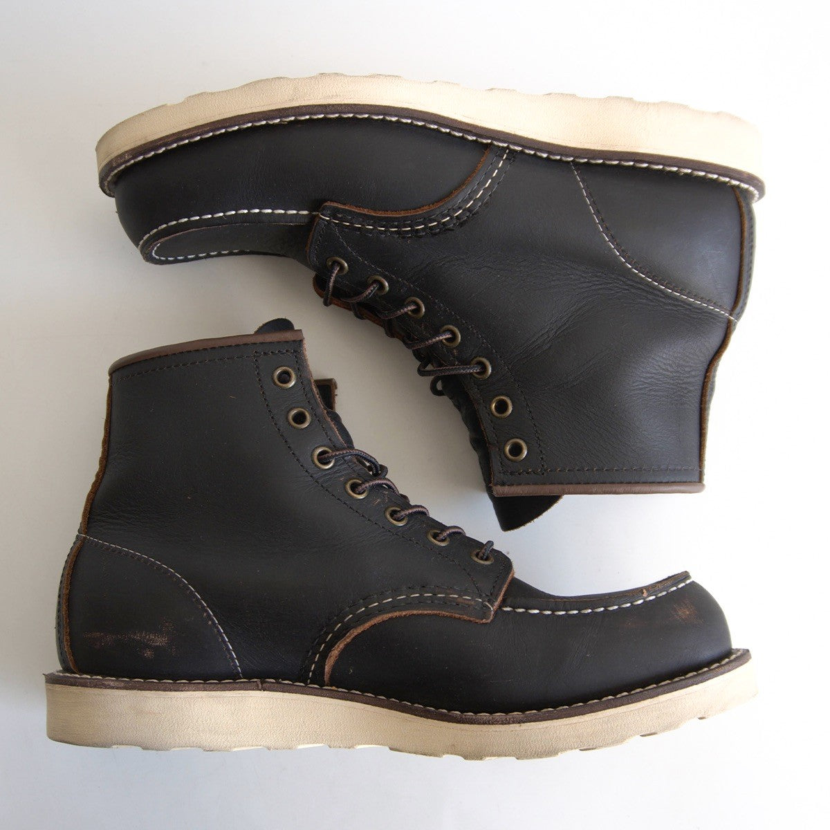 REDWING 8849 6inch Classic Moc Toe Boots Black Size 8.5D