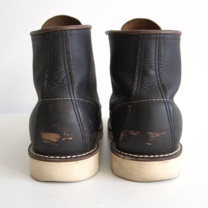 REDWING 8849 6inch Classic Moc Toe Boots Black Size 8.5D