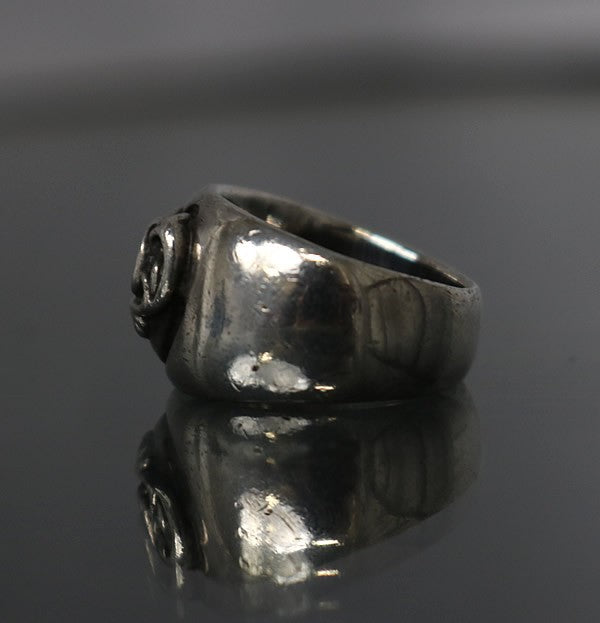 CHROME HEARTS Heart In Band Silver Ring Size ONE SIZE