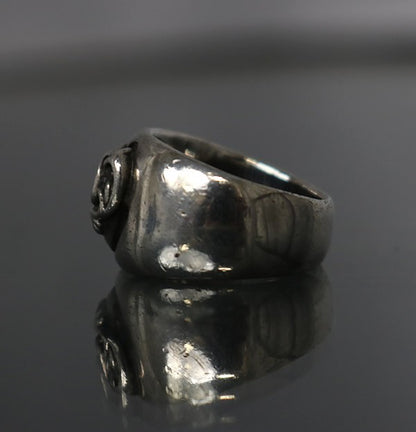 CHROME HEARTS Heart In Band Silver Ring Size ONE SIZE