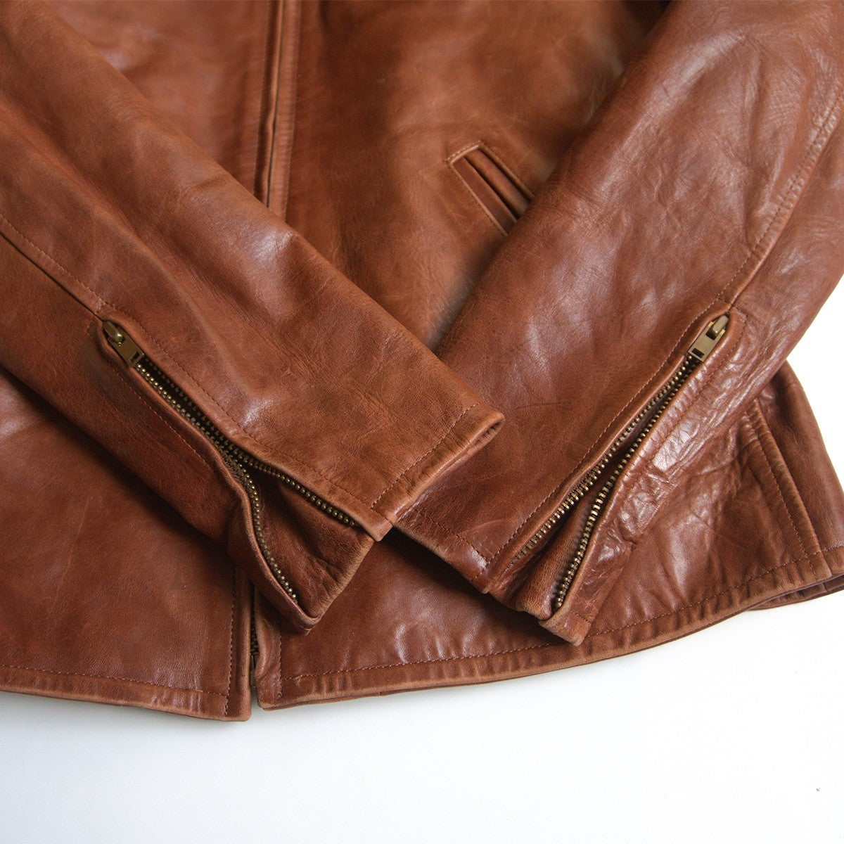 Y'2 Leather Horsehide Single Rider Jacket Size 40