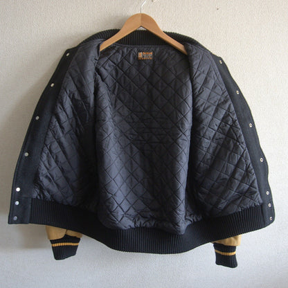 JOE MCCOY Leather-sleeved varsity jacket Size 40