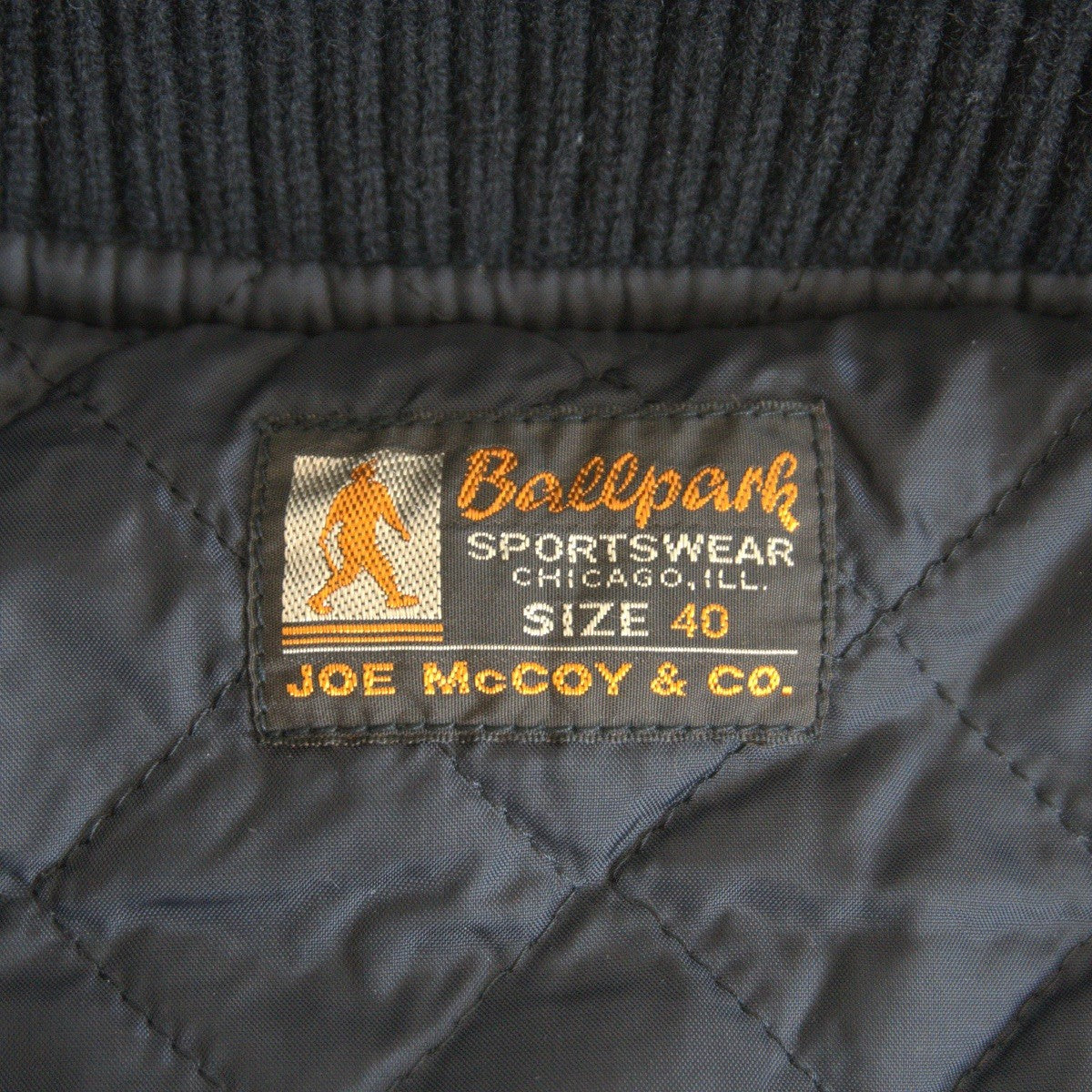 JOE MCCOY Leather-sleeved varsity jacket Size 40