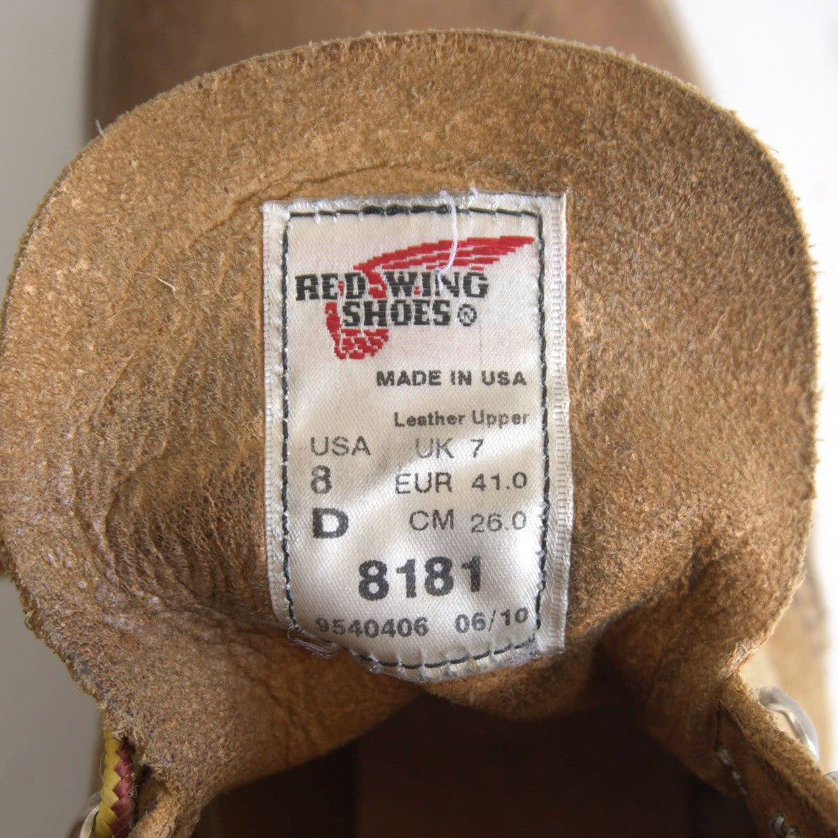 REDWING 8181 6inch Classic Round Toe Boots Size 8