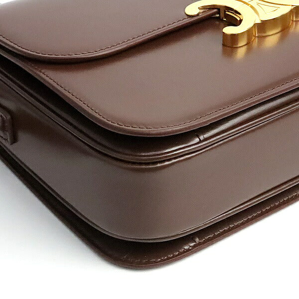 CELINE Classic Triomphe Calfskin Bag Chestnut Size ONE SIZE