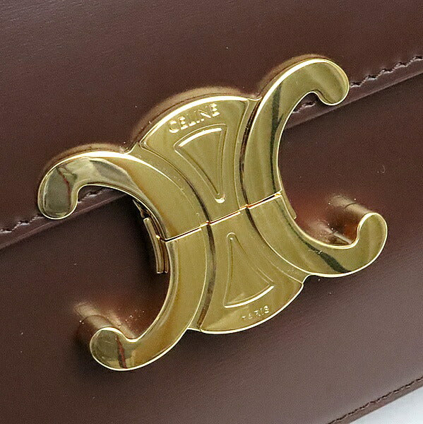 CELINE Classic Triomphe Calfskin Bag Chestnut Size ONE SIZE