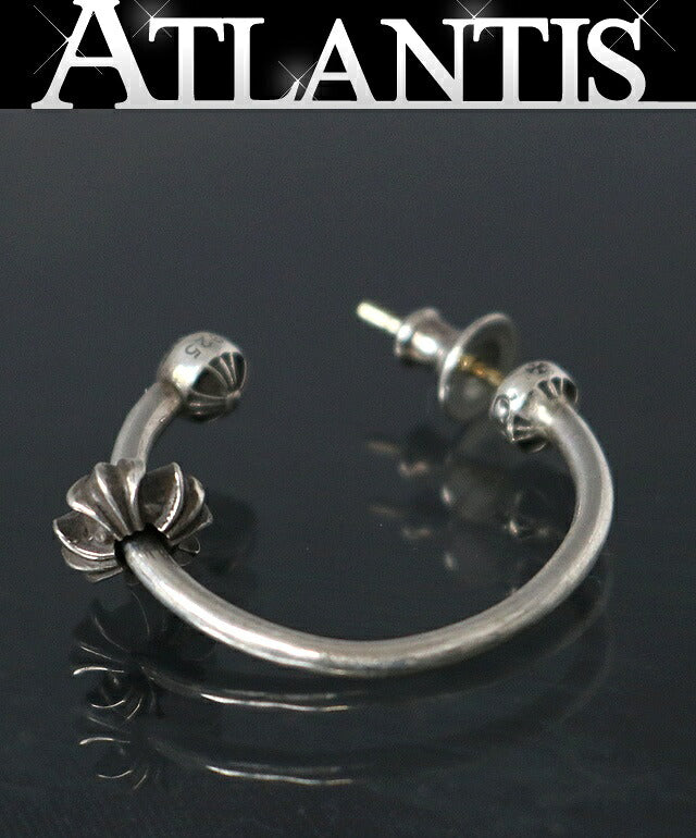 CHROME HEARTS CH Plus Silver Hoop Earring Size ONE SIZE