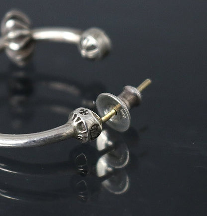 CHROME HEARTS CH Plus Silver Hoop Earring Size ONE SIZE