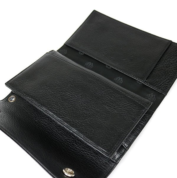 CHROME HEARTS Wave Cross Button Wallet Black Size ONE SIZE
