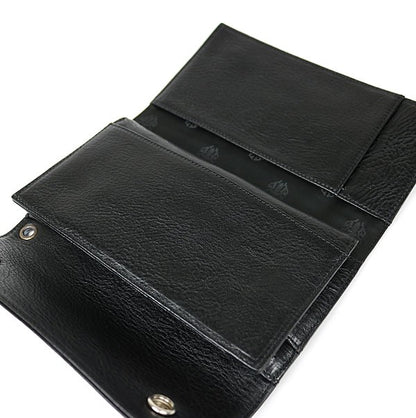 CHROME HEARTS Wave Cross Button Wallet Black Size ONE SIZE