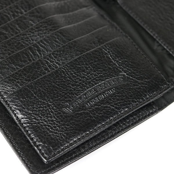 CHROME HEARTS Wave Cross Button Wallet Black Size ONE SIZE