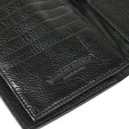 CHROME HEARTS Wave Cross Button Wallet Black Size ONE SIZE