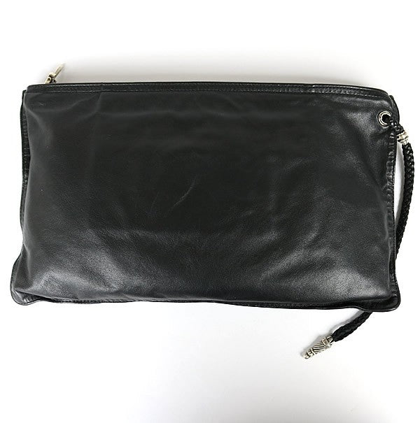 CHROME HEARTS BS Fleur Leather Bag Black Size ONE SIZE