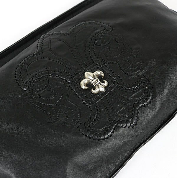 CHROME HEARTS BS Fleur Leather Bag Black Size ONE SIZE