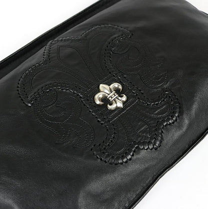 CHROME HEARTS BS Fleur Leather Bag Black Size ONE SIZE