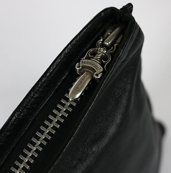 CHROME HEARTS BS Fleur Leather Bag Black Size ONE SIZE