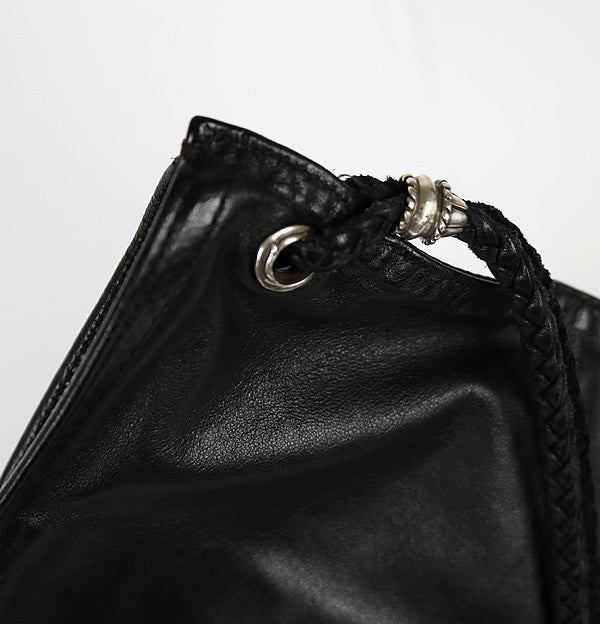 CHROME HEARTS BS Fleur Leather Bag Black Size ONE SIZE