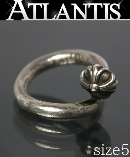 CHROME HEARTS Cross Ball Nail Ring Sterling Size ONE SIZE