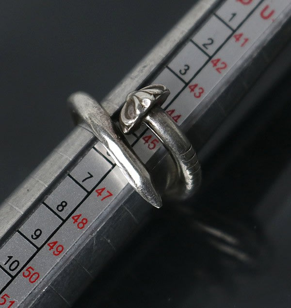 CHROME HEARTS Cross Ball Nail Ring Sterling Size ONE SIZE