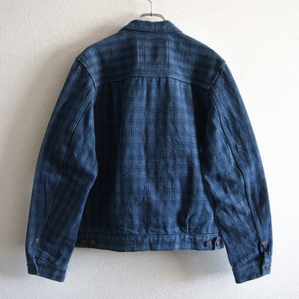 Studio D'Artisan Hank-dyed Checked Denim Jacket Size 40