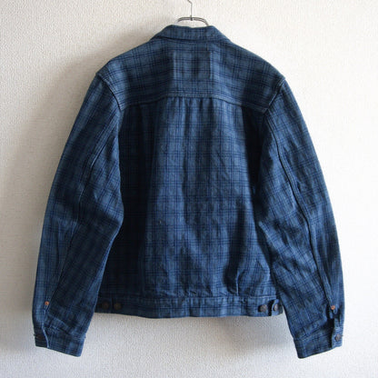 Studio D'Artisan Hank-dyed Checked Denim Jacket Size 40