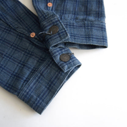 Studio D'Artisan Hank-dyed Checked Denim Jacket Size 40