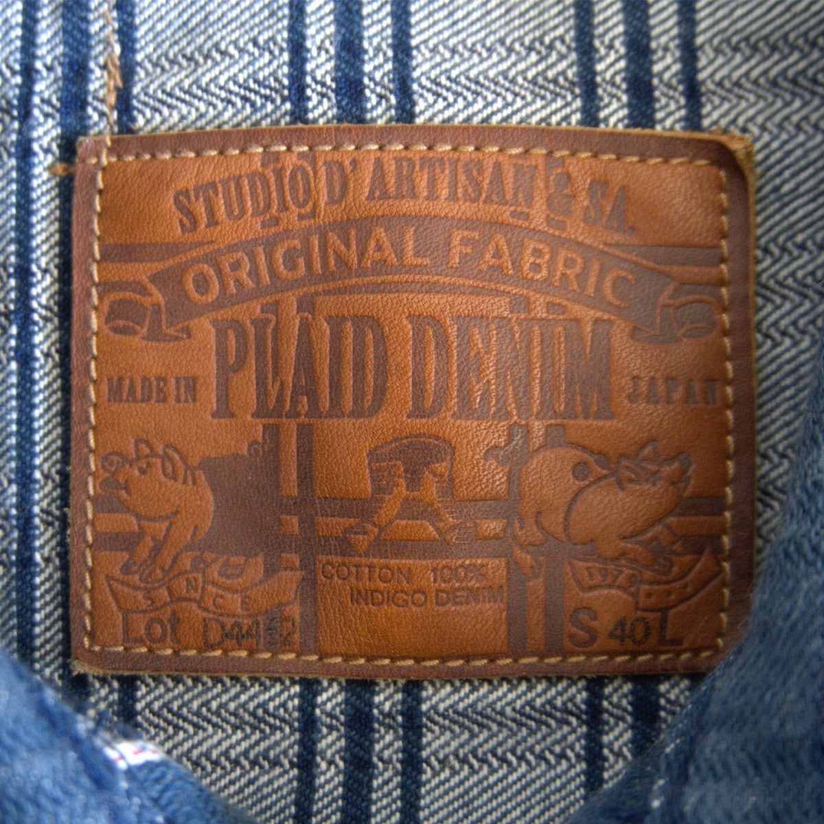 Studio D'Artisan Hank-dyed Checked Denim Jacket Size 40