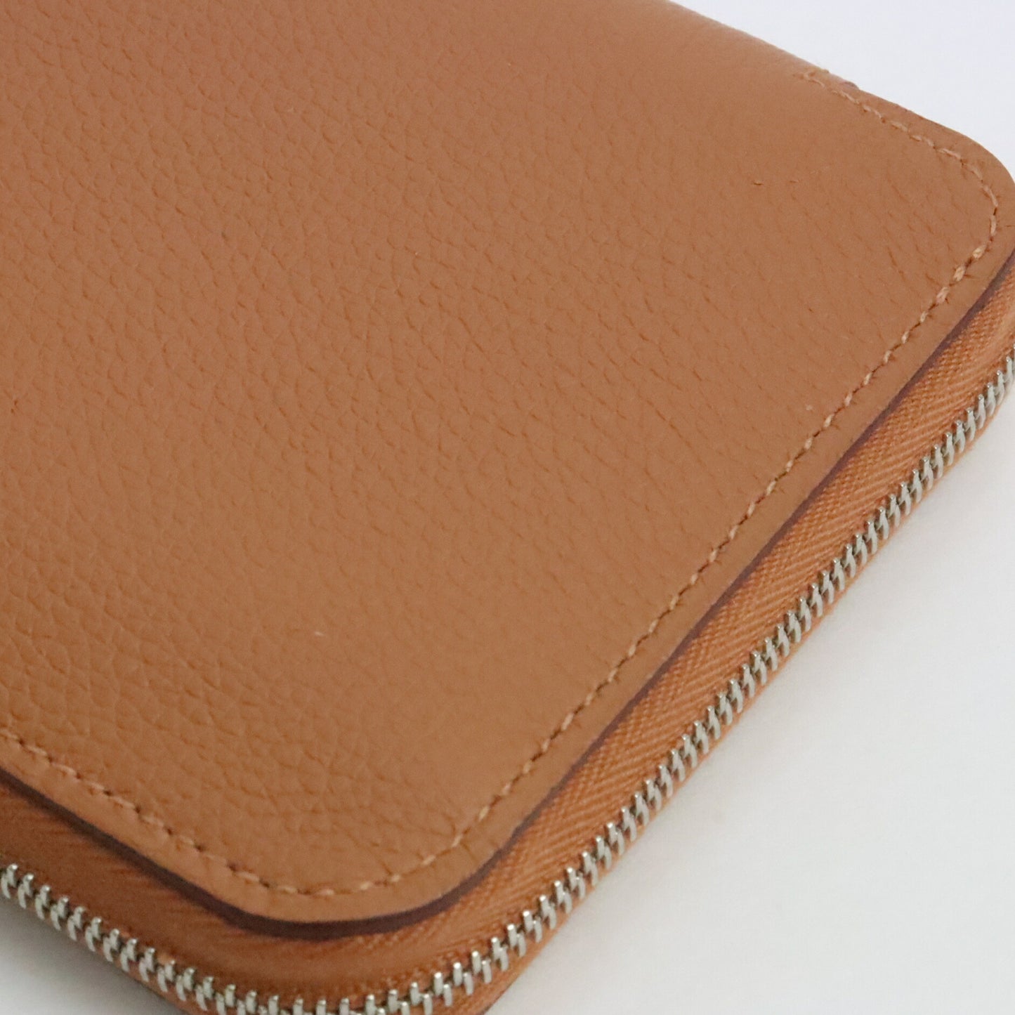 HERMES Azap Compact Silk'in Evercolor Leather Wallet Gold