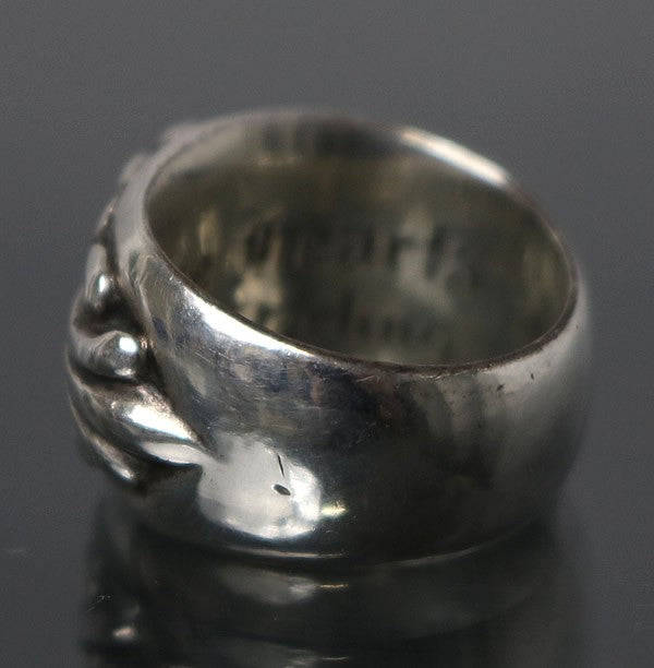 CHROME HEARTS Floral Cross Silver Ring Size ONE SIZE