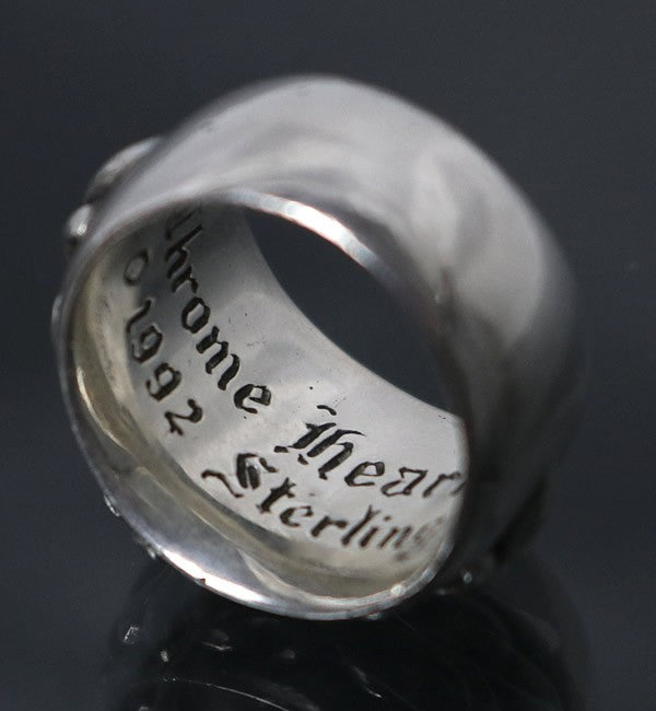 CHROME HEARTS Floral Cross Silver Ring Size ONE SIZE