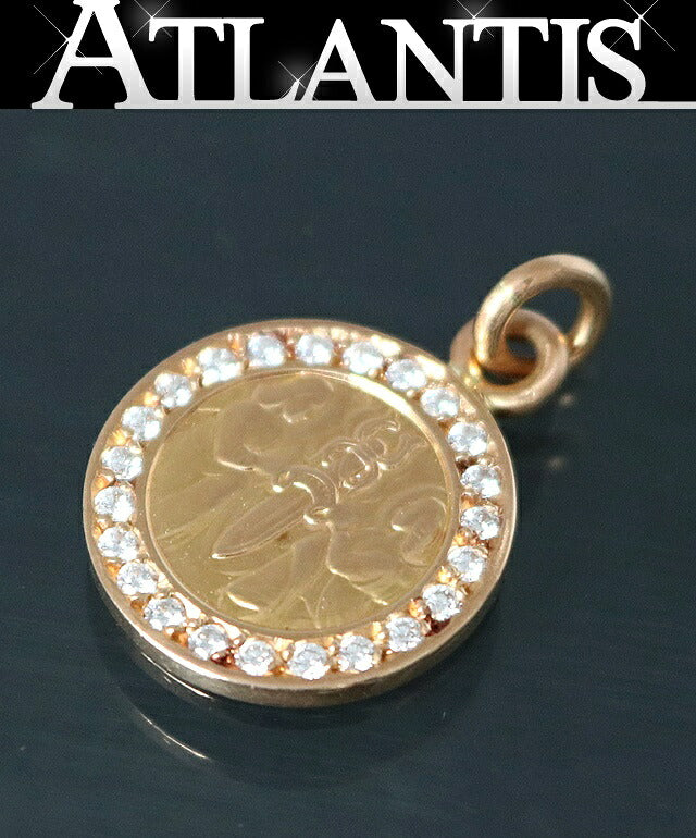 CHROME HEARTS 22K Angel Medal Pave Diamond Size ONE SIZE