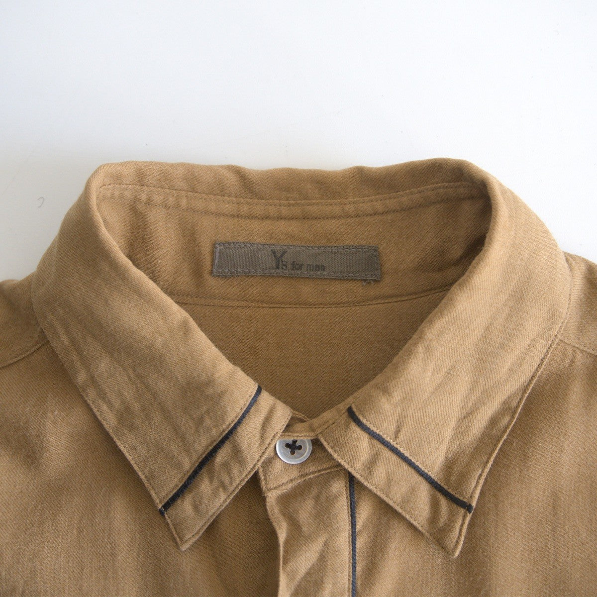 Y's for Men Oversized cotton wool shirt Beige Size XXL