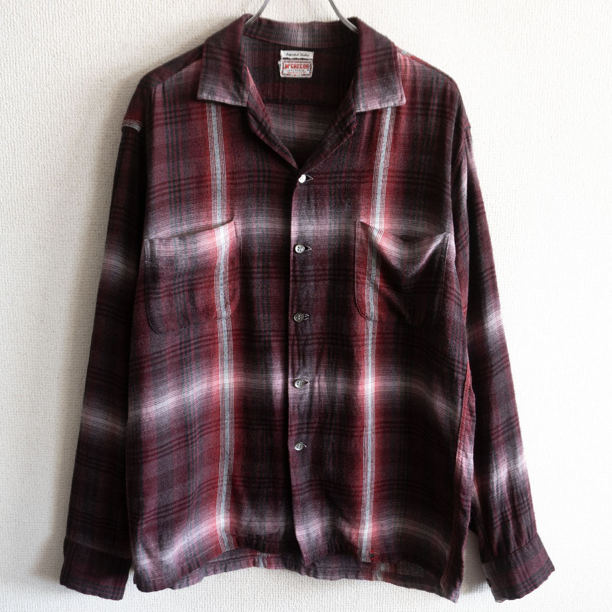 McGregor 50S Ombre Check Rayon Shirt Size M