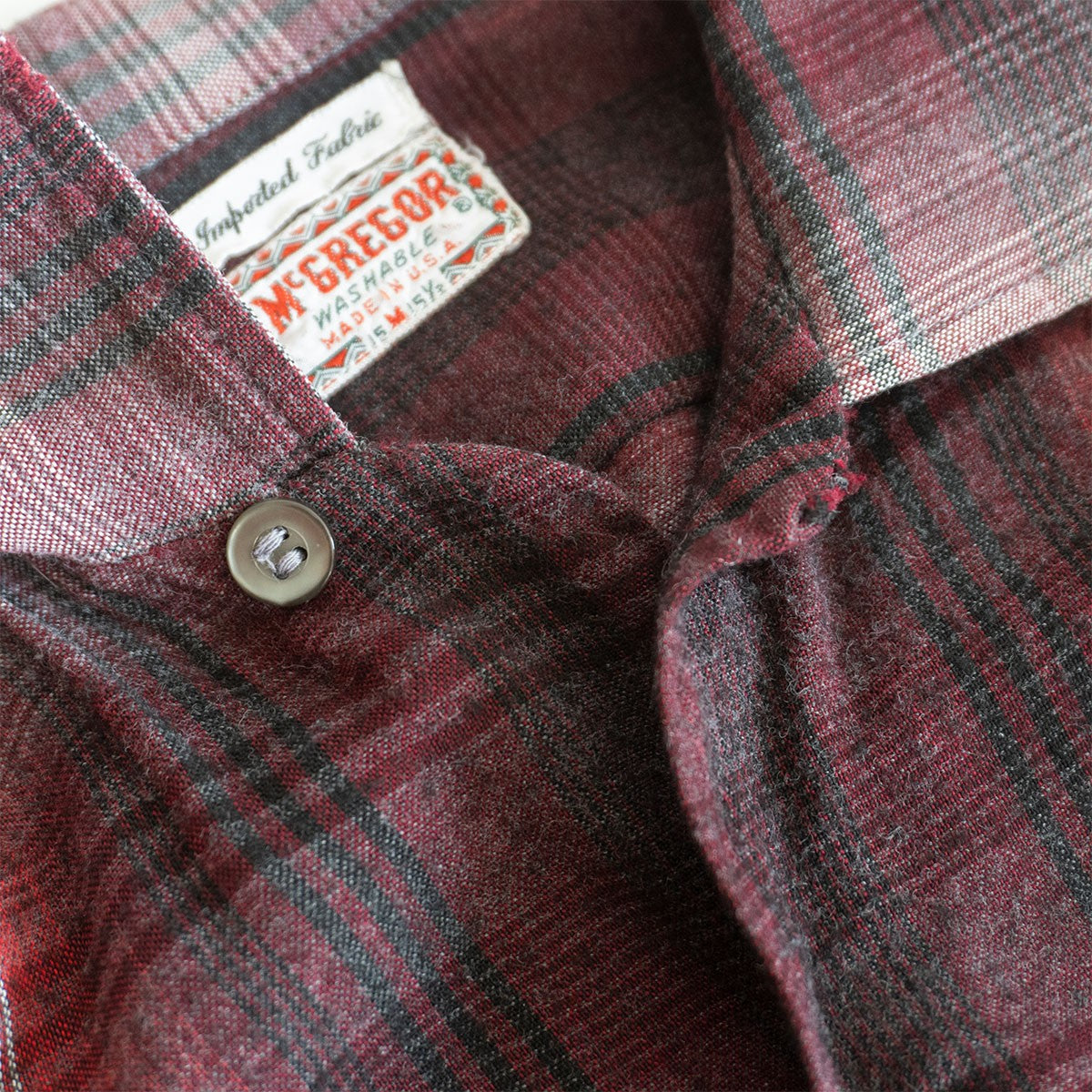 McGregor 50S Ombre Check Rayon Shirt Size M