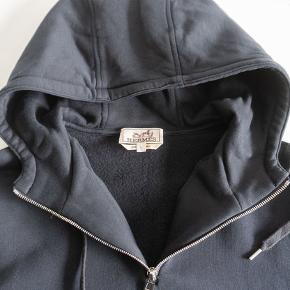Hermes Half-zip nylon-paneled hoodie Size L