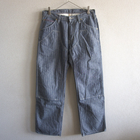 IRON HEART 10.5oz Herringbone Double Knee Jeans Size 33