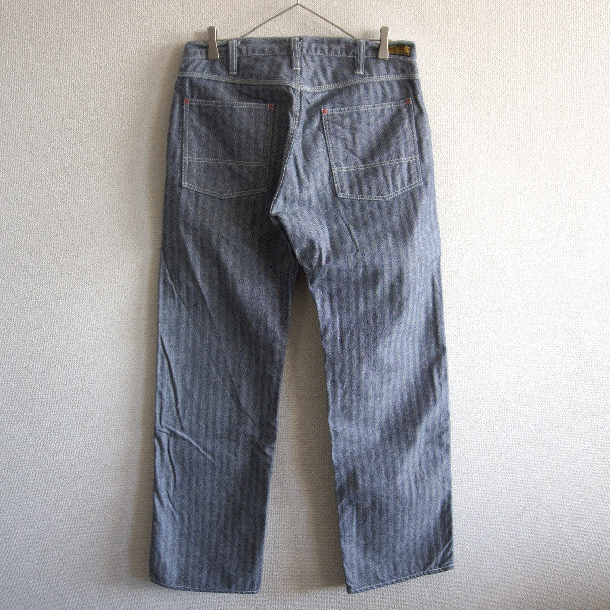IRON HEART 10.5oz Herringbone Double Knee Jeans Size 33