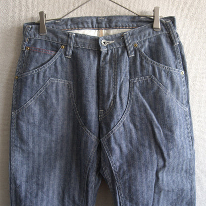 IRON HEART 10.5oz Herringbone Double Knee Jeans Size 33
