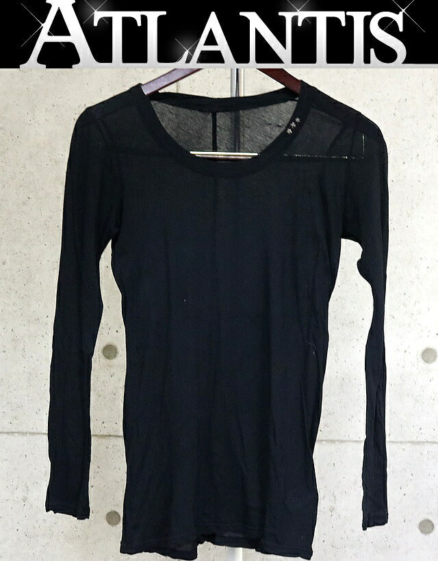 CHROME HEARTS Long Sleeve Tee Stack Charm Black Size S