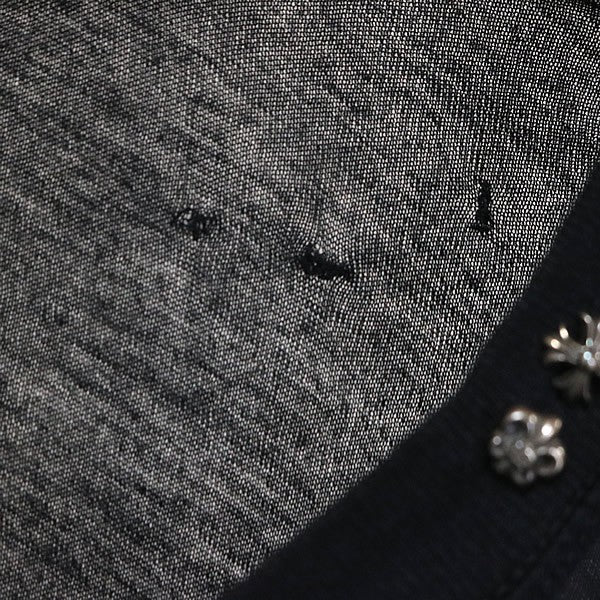 CHROME HEARTS Long Sleeve Tee Stack Charm Black Size S