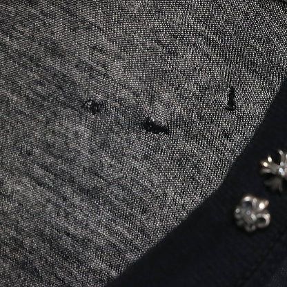 CHROME HEARTS Long Sleeve Tee Stack Charm Black Size S