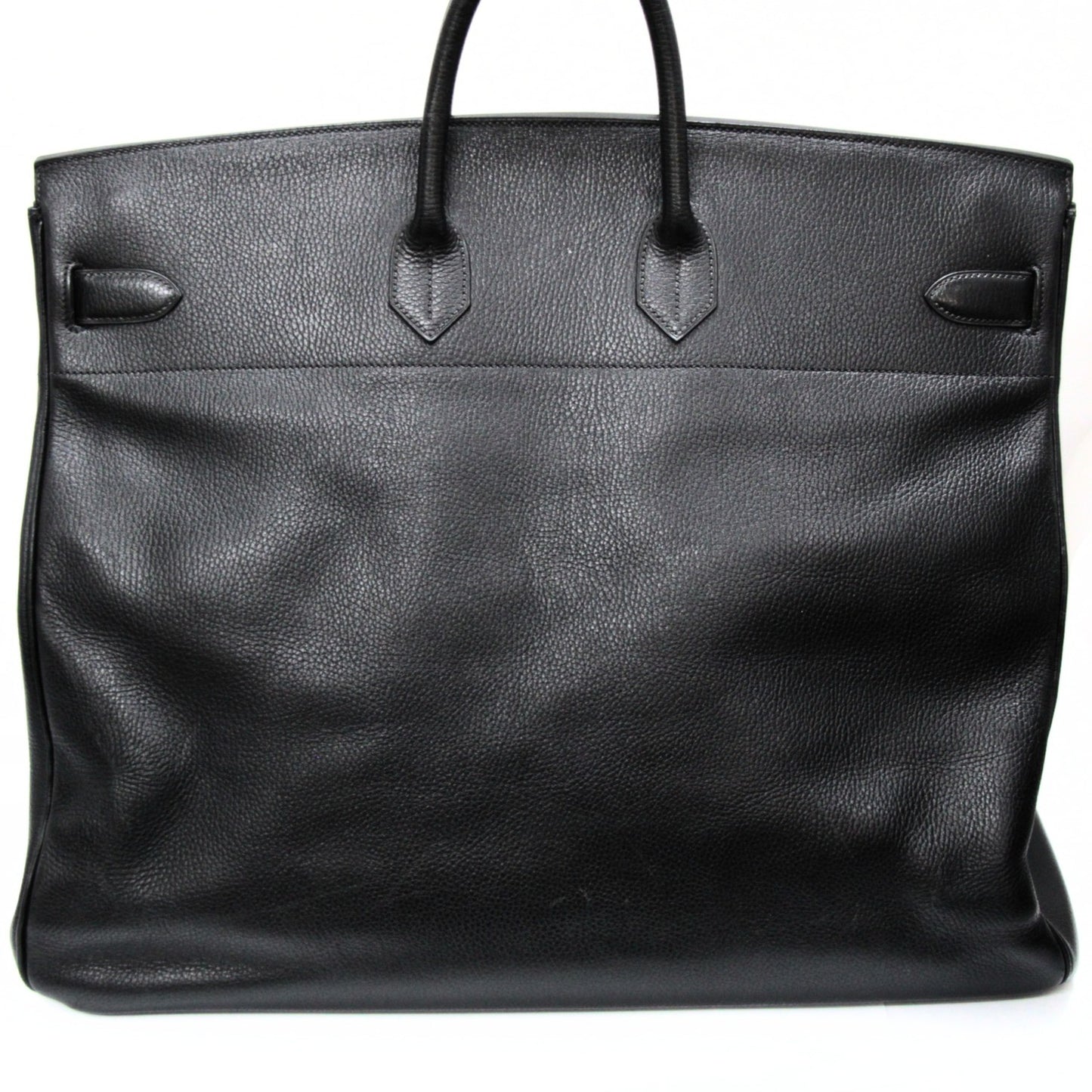 HERMES Haut à Courroies 55 Black Ardennes Leather Bag