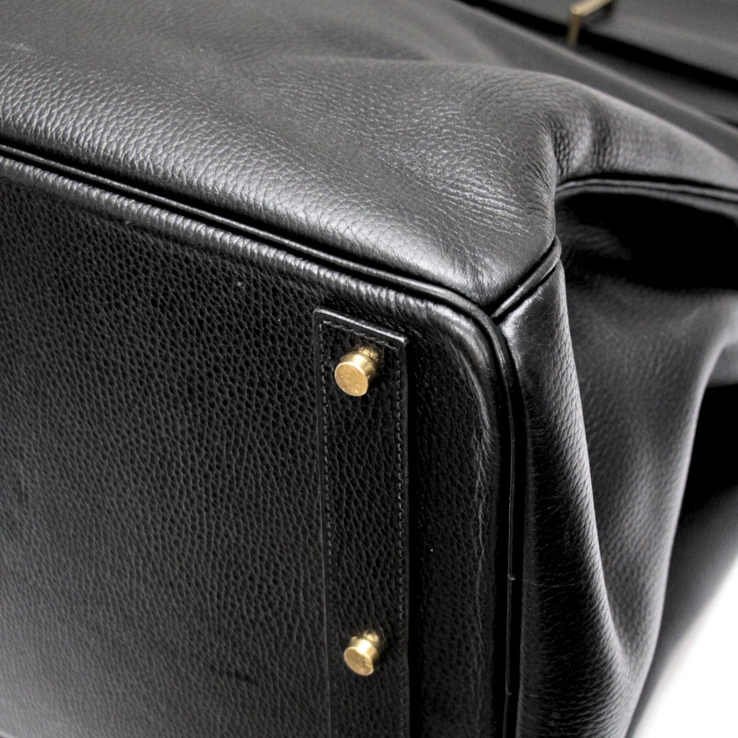 HERMES Haut à Courroies 55 Black Ardennes Leather Bag