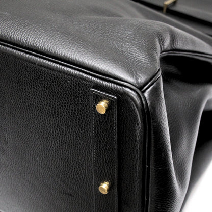 HERMES Haut à Courroies 55 Black Ardennes Leather Bag