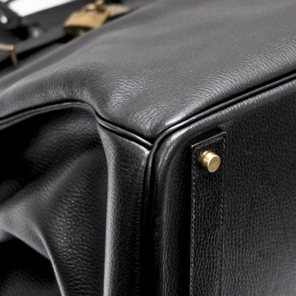 HERMES Haut à Courroies 55 Black Ardennes Leather Bag