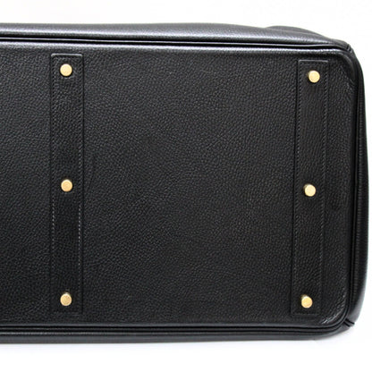 HERMES Haut à Courroies 55 Black Ardennes Leather Bag