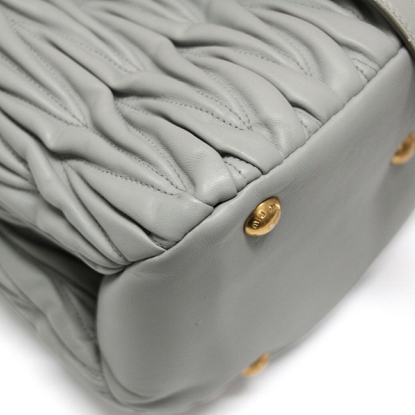miumiu Matelasse Leather Cornflower Bucket Bag Size ONE SIZE