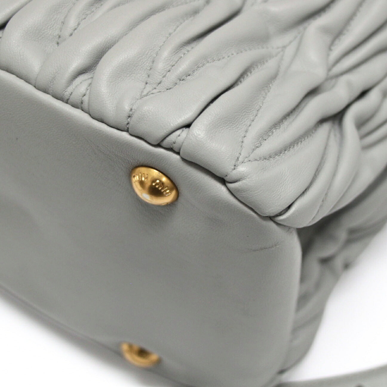 miumiu Matelasse Leather Cornflower Bucket Bag Size ONE SIZE