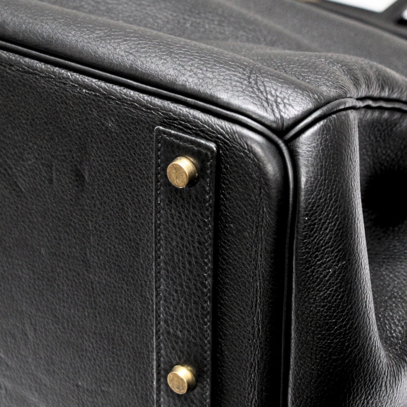 HERMES Haut à Courroies 45 GHW Black Clemence Bag